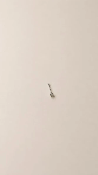 925 Ayar Gümüş Unisex Burun Piercing Hızma Zirkon Taşlı Minimal Nose Stud Günlük Kullanım ürün görseli 1