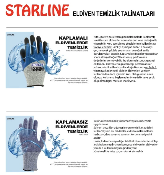 1 Çift Deri Eldiven  Starline E-1203 3123X No:10 Xl - Resim 7
