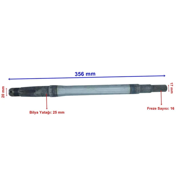 E-Bis Yolcu Motolux Aks 16 Freze 356 Mm Öm ürün görseli 1