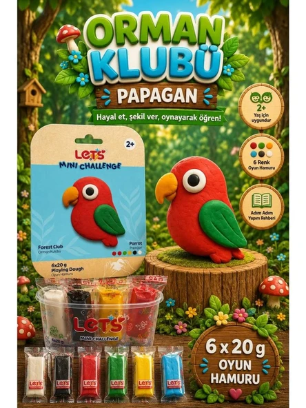 LETS OYUN HAMURU ORMAN KULUBU PAPAGAN 6x20g 1037 ürün görseli 1