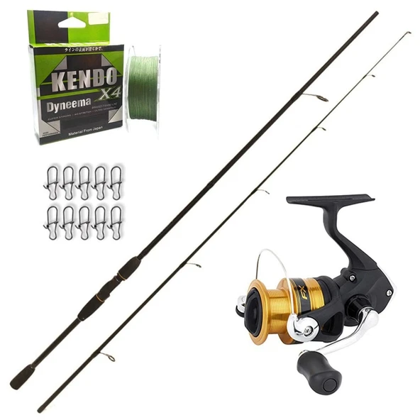 Shimano Fx 3000 - Remixon Double Black 240cm Spin Olta Seti ürün görseli 1