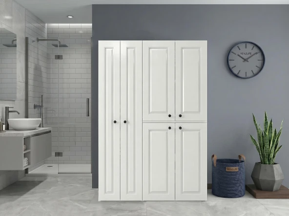 Kenzlife membran çamaşır kurutma makinesi dolabı yaromira sol byzbyz çerçeve 180*120*64 mebran kapak MDF gövde ürün görseli 1