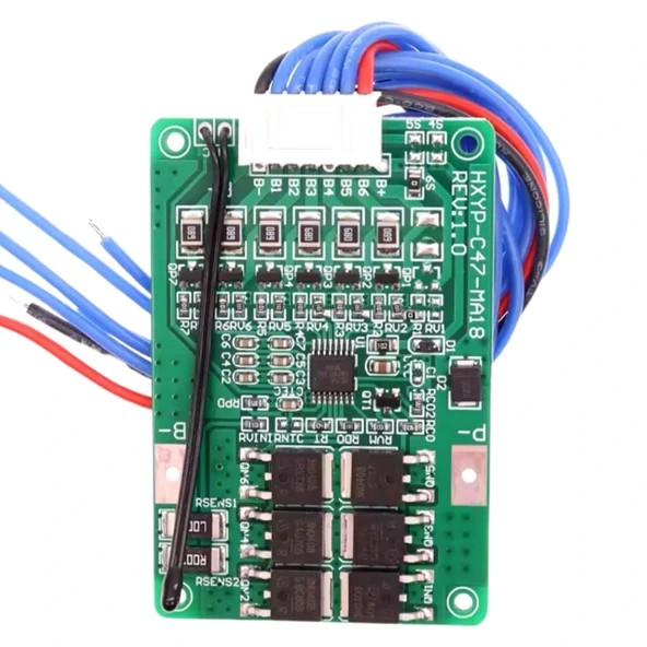 6S 20A BMS 25.2V 18650 Lityum Pil Şarj Koruma Devresi Termistörlü ürün görseli 1