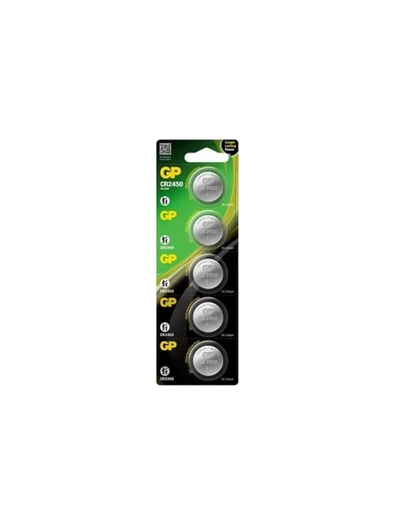 GP CR2450 3V Lityum Pil 5’li Blister ürün görseli 1