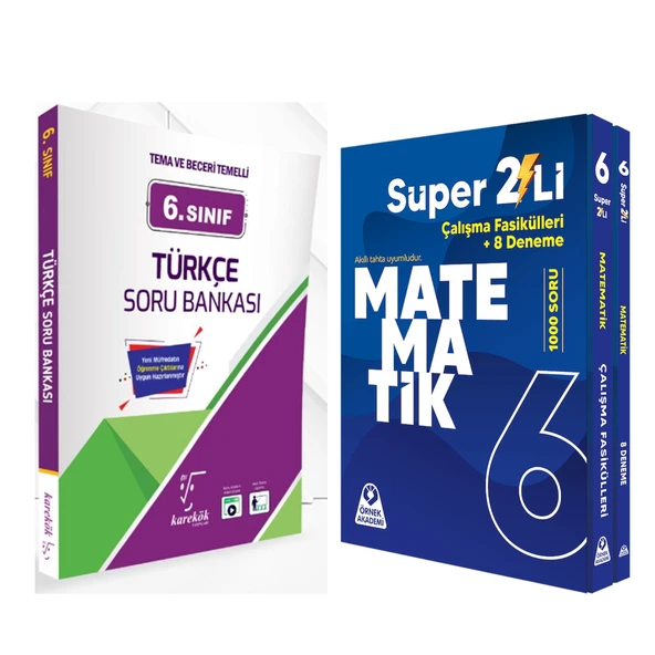 Karekök Yayınları 6. Sınıf Türkçe ve Örnek Akademi Süper İkili Matematik Seti 2 Kitap ürün görseli 1