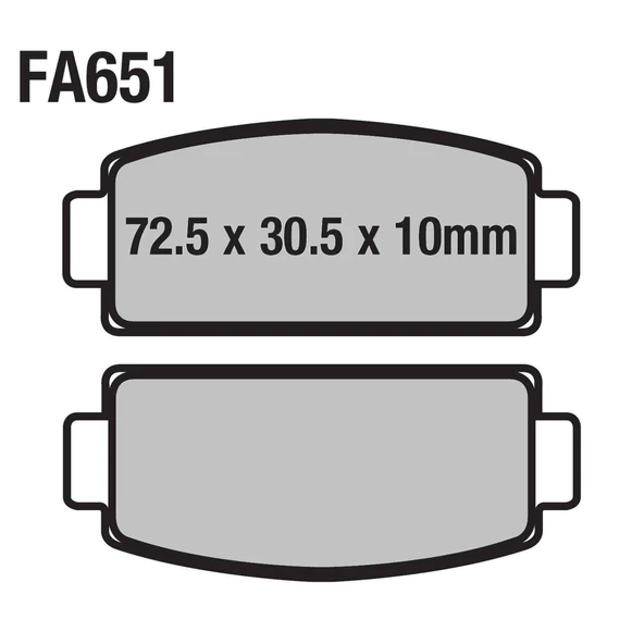 Cf Moto Atv Arka Fren Disk Balatası 500-Us Cf800 Fa651 Orj * ürün görseli 1