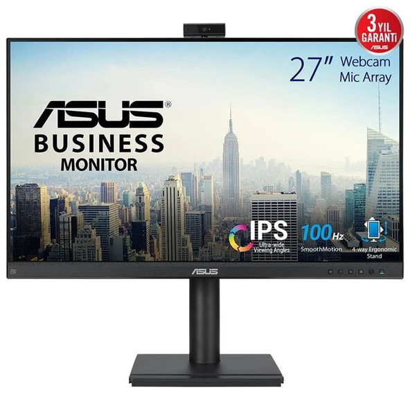ASUS KURUMSAL BE279QFK 27 IPS WEBCAM 1920X1200 5MS 100HZ 250CD DP HDMI VGA HOPARLÖR VESA 3YIL 99% SRGB DÜŞÜK MAVI IŞIK EYE CARE PIVOT MONITÖR ürün görseli 1