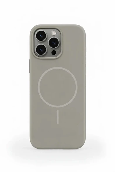 iPhone 14 Pro Max Mag Core Akıllı MagSafe Animasyonlu Silikon Kılıf Uzay Gri ürün görseli 1