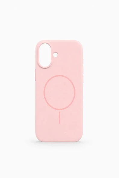 iPhone 16 Mag Core Akıllı MagSafe Animasyonlu Silikon Kılıf Açık Pembe ürün görseli 1