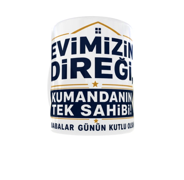 Babalar Günü Hediyesi Baş Harfli Kumandanın Tek Sahibi Yazılı Kupa Bardak ürün görseli 1