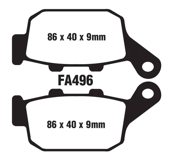 Mondial Arka Fren Disk Balatası (Cbs) Fa496 A Kalite 125 Drift L - Vultre 125 İ Kd 125 F ürün görseli 1
