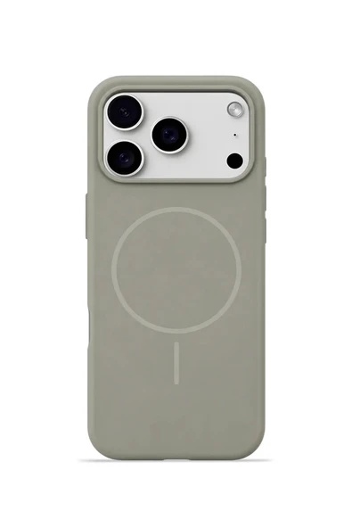 iPhone 17 Pro Max Mag Core Akıllı MagSafe Animasyonlu Silikon Kılıf Uzay Gri ürün görseli 1