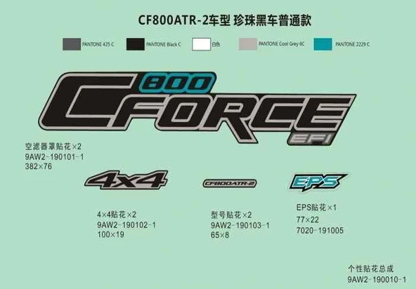 Cf Moto Cforce 800 Eps (T3B) Etıket Komple ürün görseli 1
