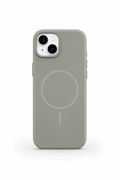 iPhone 15 Mag Core Akıllı MagSafe Animasyonlu Silikon Kılıf Uzay Gri ürün görseli 1
