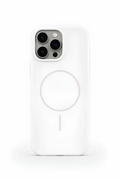 iPhone 14 Pro Max Mag Core Akıllı MagSafe Animasyonlu Silikon Kılıf Beyaz ürün görseli 1