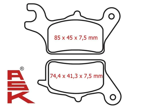 Yamaha Ön Fren Disk Balatası Ask Sfa708 Dio 110 Suzuki Uk 110 Address (17-..) Tricity 125 (14-..) ürün görseli 1