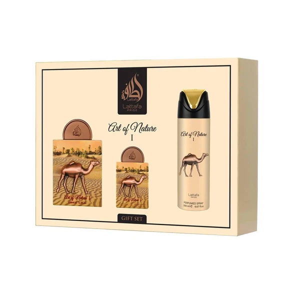 Lattafa Pride Art Of Nature I Gift Set EDP 100 ML + EDP 20 ML + Body Spray 200 ML Unisex Parfüm Hediye Seti ürün görseli 1