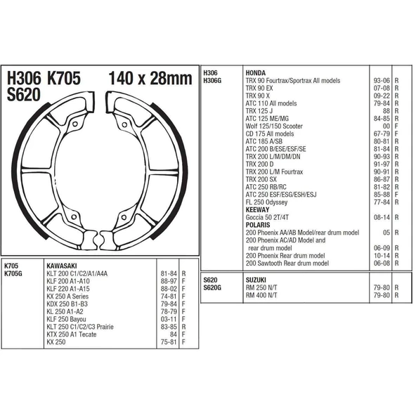 Fren Balatası Kampana İç 140 Mm Kalınlık 28 ürün görseli 1