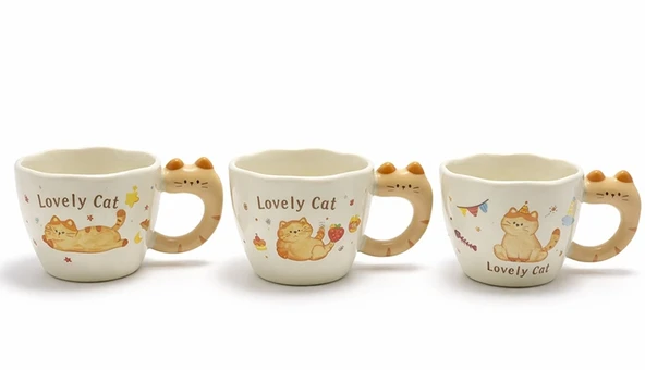 3d Kedi Figürlü Kupa Bardak Alk5036 ürün görseli 1