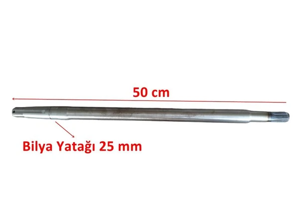E-Yük Arabası Arka Aks 18 Freze 50 Cm İth ürün görseli 1