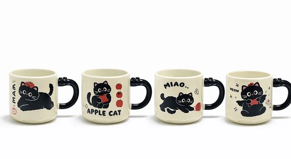 Özel Tasarım 3d Kedi Figürlü Kupa Bardak Alk5032 ürün görseli 1