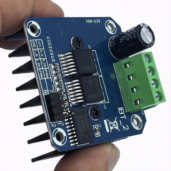 43A 5-27V Çift BTS7960B H-Köprü Yüksek Güç Motor Sürücü Modülü ürün görseli 1