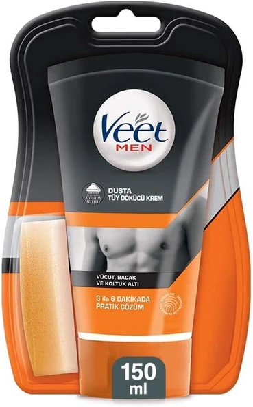 Veet Men Duşta Tüy Dökücü Krem Vücut, Bacak ve Koltuk Altı Normal Ciltler 150 Ml ürün görseli 1