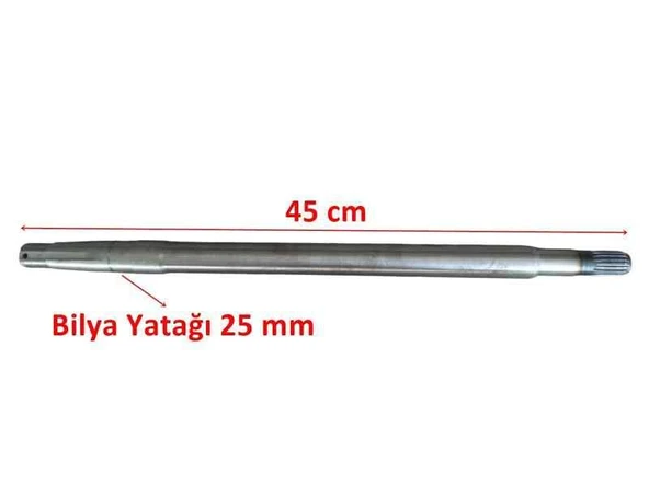 E-Yük Arabası Arka Aks 18 Freze 45 Cm İth ürün görseli 1