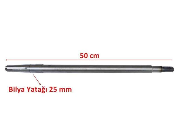 E-Yük Arabası Arka Aks 16 Freze 50 Cm İth ürün görseli 1