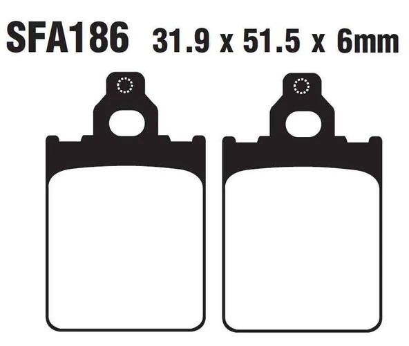 Ön Fren Disk Balatası Sfa186 Vespa Px150 Px200 (1998-2007) ürün görseli 1