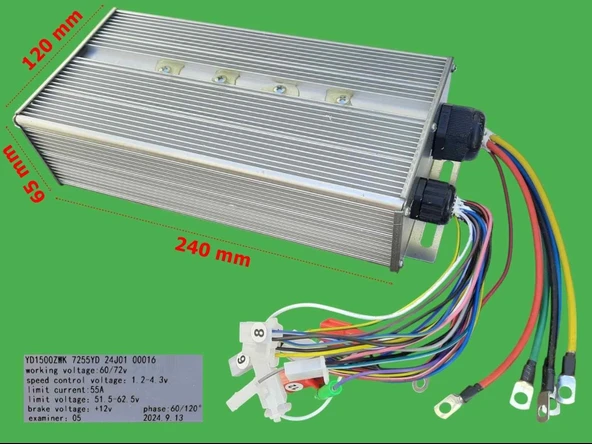 E-Bis Hız Kontrol Cdi Akıllı Beyin 48-72V 1500W 55A Geniş Kasa ürün görseli 1
