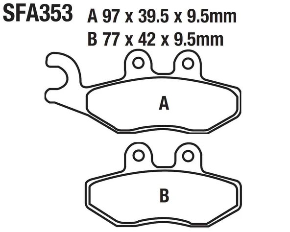 Ön Fren Disk Balatası Sfa353 Vespa Gts150 Primavera 125-150, Piaggio Fly Liberty ürün görseli 1