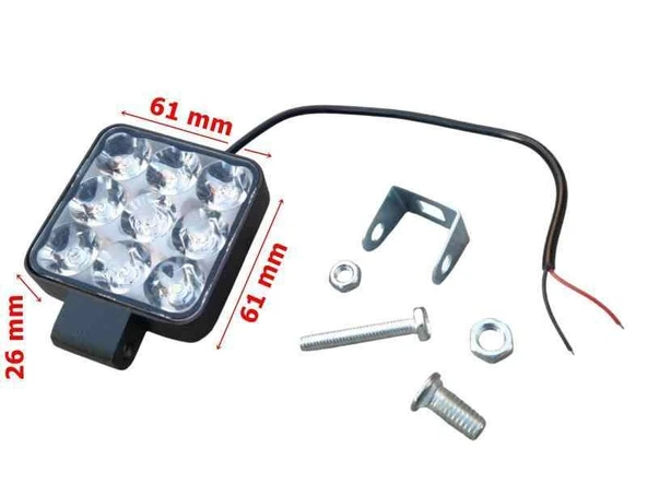 9 Ledli Kare Far Küçük ürün görseli 1