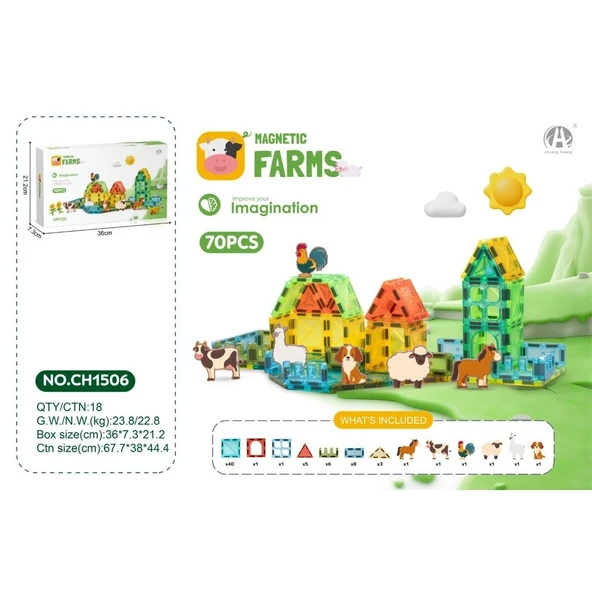 Magnetic Blok 5.5 cm 70 Parça ürün görseli 1