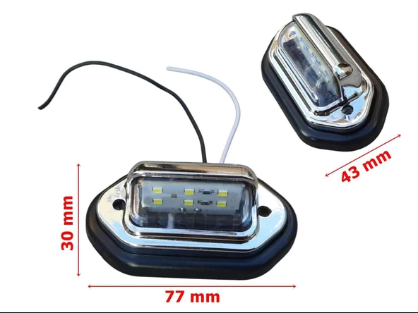 Plaka Lambası Beyaz 6 Led ürün görseli 1