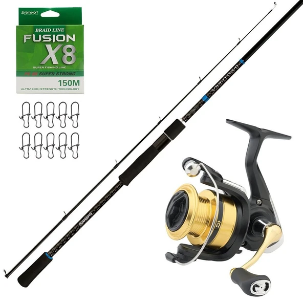 Shimano Bassterra 274 Cm 7-30gr - Daiwa RS 3000 Spin Olta Seti ürün görseli 1