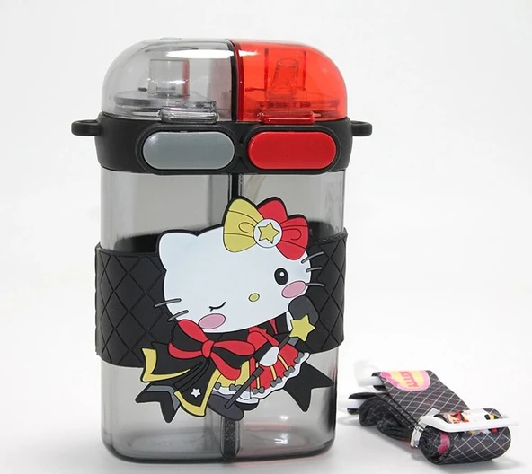 Hello Kitty Figürlü Çift Bölmeli Matara Suluk Alk4716 ürün görseli 1