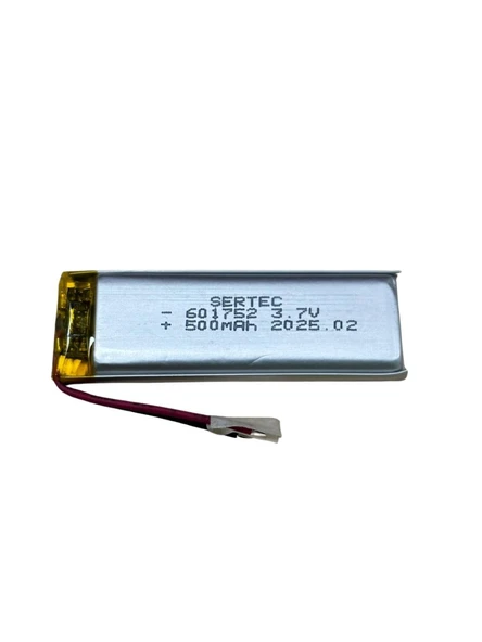 Sertec 601752 3.7v 500 Mah Li-polymer Pil (devreli/1.5a) ürün görseli 1