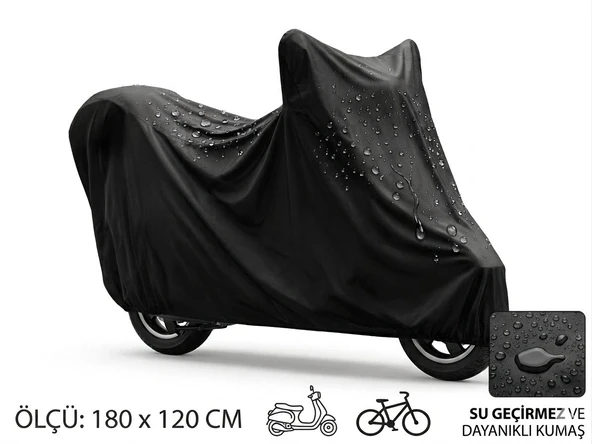 Motosiklet Ve Scooter Koruma Brandası – Su Ve Toz Geçirmez 180x120 Cm ürün görseli 1