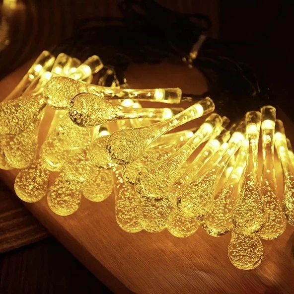 7m 50 Led Damla 8 Fonksiyonlu Solar Panelli-gün Işığı ürün görseli 1