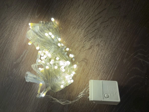 10m 100 Led Damla Uçlu Gün Işığı Şeffaf Kablo Mz-17-4 ürün görseli 1