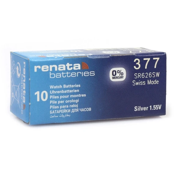 Renata 377 Sr626sw 1.55v Alkalin Saat Pili 10 Adet ürün görseli 1