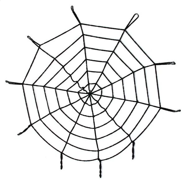 Halloween Cadılar Bayramı Örümcek Ağ Dekor Siyah 1.5 Metre ürün görseli 1