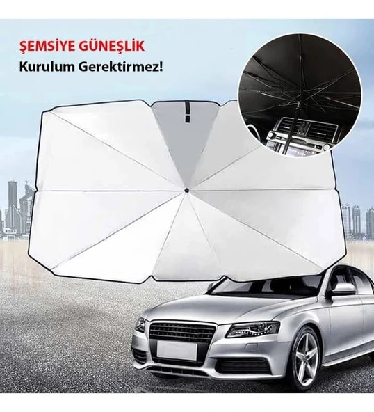 Araba Güneş Gölge Koruyucu Şemsiye Oto Ön Cam Güneşlik(145cm*79cm) ürün görseli 1