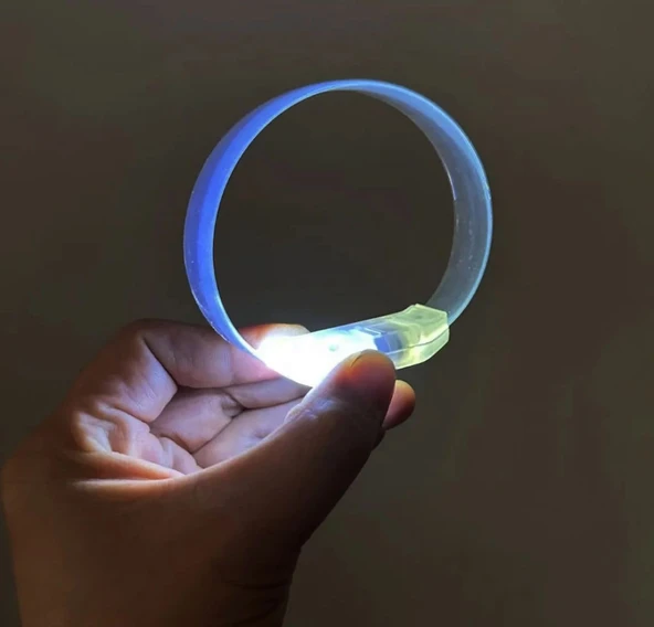 3 Modlu Pilli Led Işıklı Esnek Parti Bilekliği Beyaz ürün görseli 1