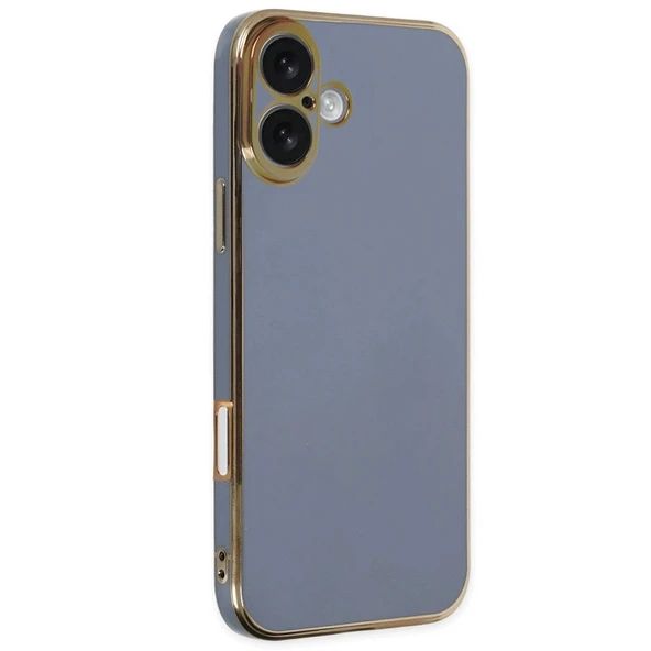 Apple İphone 16 Kılıf Volet Silikon - Mavi ürün görseli 1