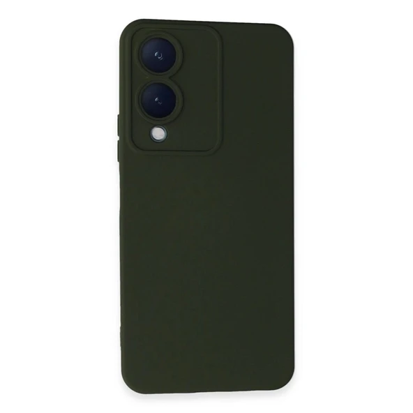 Vivo Y17s Kılıf Nano İçi Kadife Silikon - Koyu Yeşil ürün görseli 1