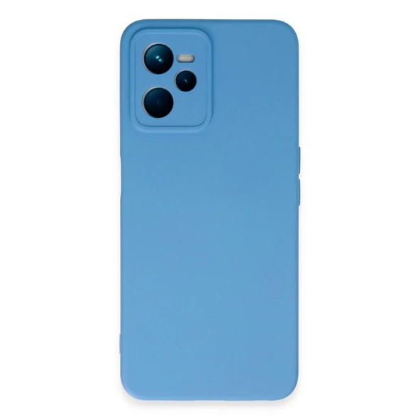 Realme C35 Kılıf Nano İçi Kadife Silikon - Mavi ürün görseli 1