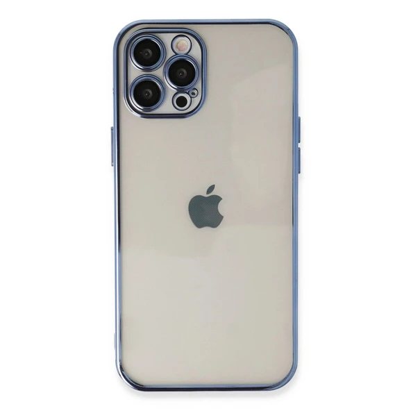 Apple İphone 12 Pro Max Kılıf Razer Lensli Silikon - Açık Mavi ürün görseli 1