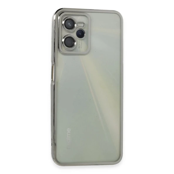 Realme C35 Kılıf Razer Lensli Silikon - Gümüş ürün görseli 1